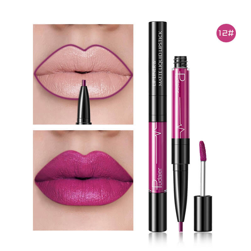 Pudaier Matte Lip Gloss Lip Liner 2 in1 Maqui gem Professional Complete Agate Red Lip Tint Plumper Tattoo Makeup liquid Lipstick Pudaier Matte Lip Gloss Lip Liner 2 in1 Maqui gem Professional Complete Agate Red Lip Tint Plumper Tattoo Makeup liquid Lipstick